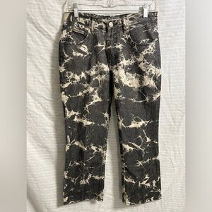 Vintage Crest Jeans Blue White Tie Dye Stretch Denim Women's Size 7/8